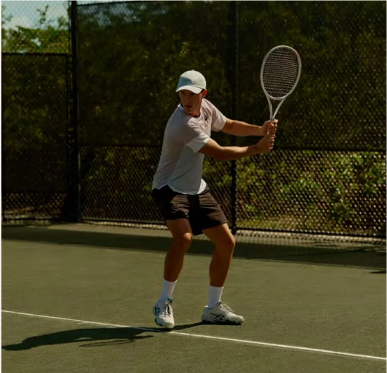 Tennis player at the Aman Racquet Club